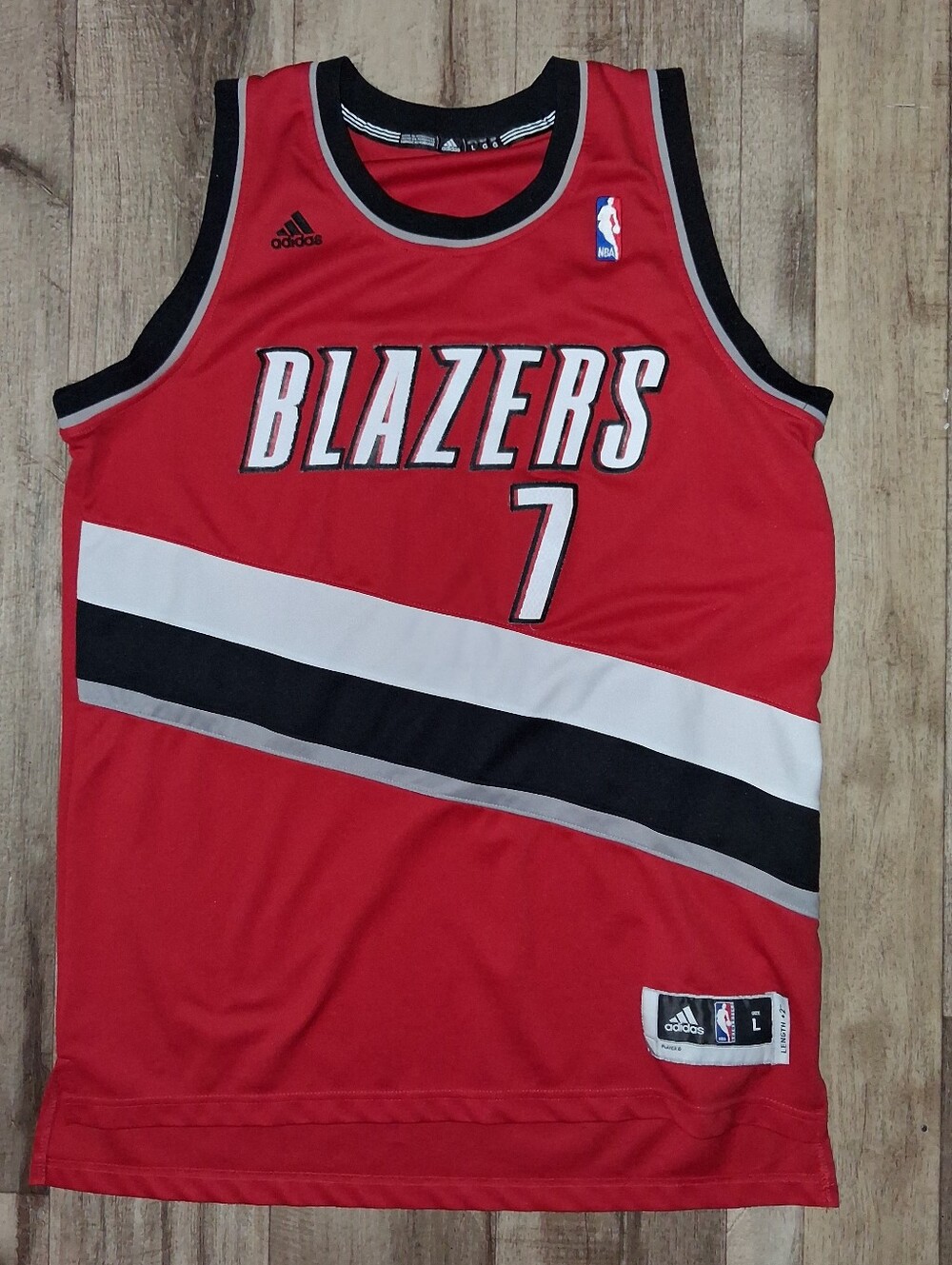 BRANDON ROY RIP CITY adidas Red Portland Blazers #7 Basketball Jersey LILLARD